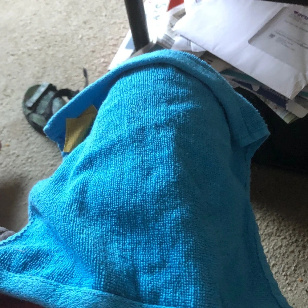 Bright blue wash cloth - Solid Turquoise